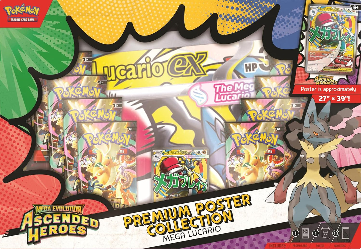 Ascended Heroes Premium Poster Collection Mega Lucario