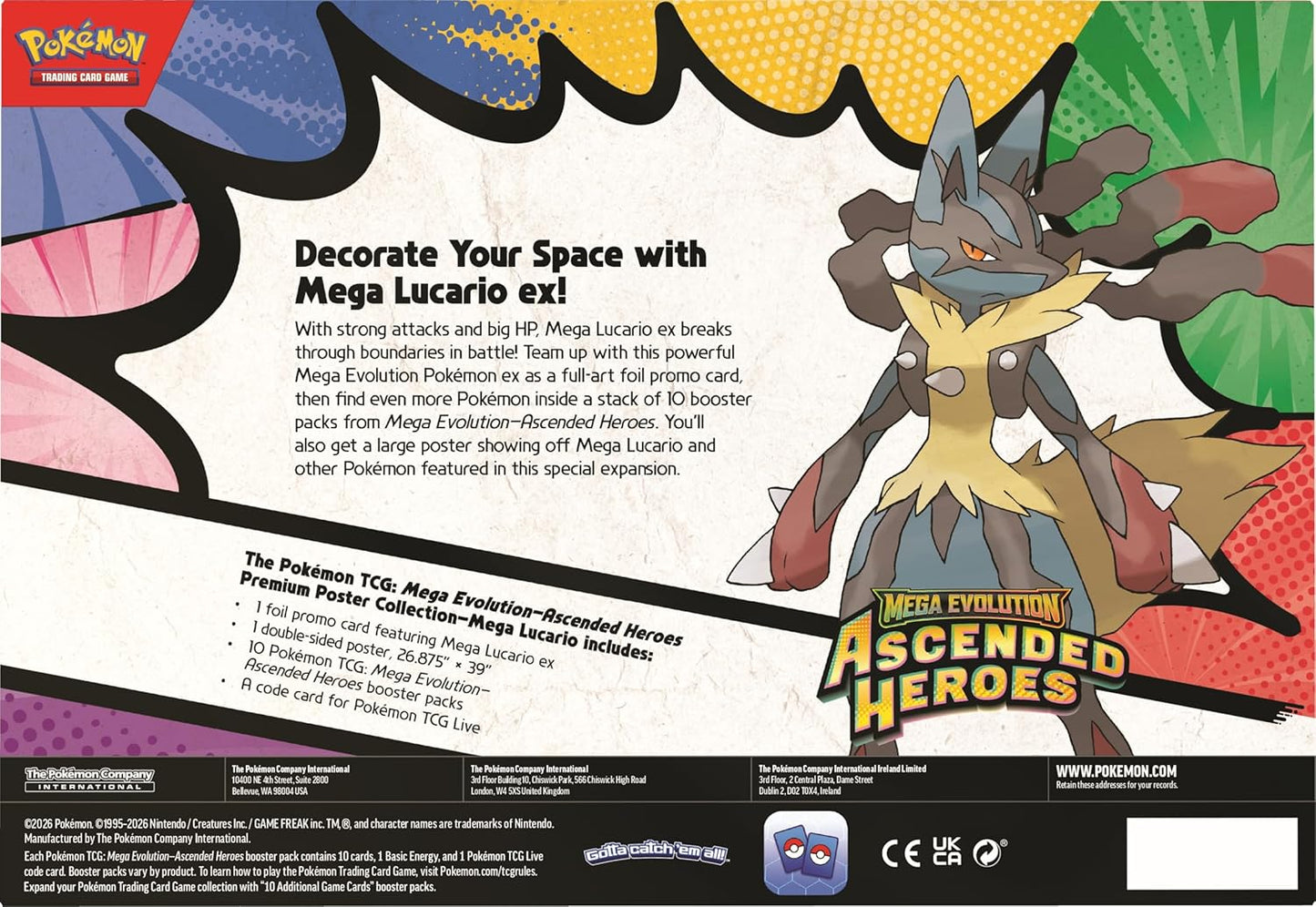 Ascended Heroes Premium Poster Collection Mega Lucario