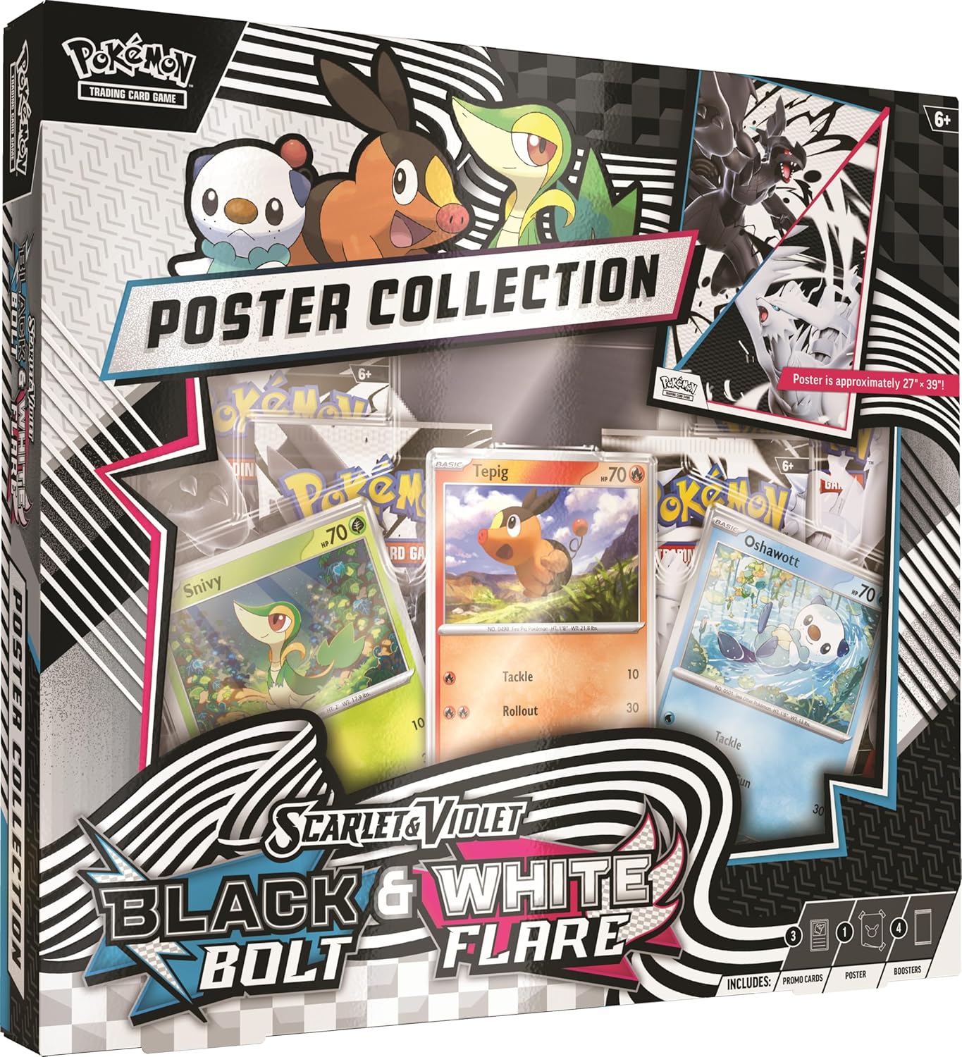Black Bolt & White Flare Unova Poster Collection