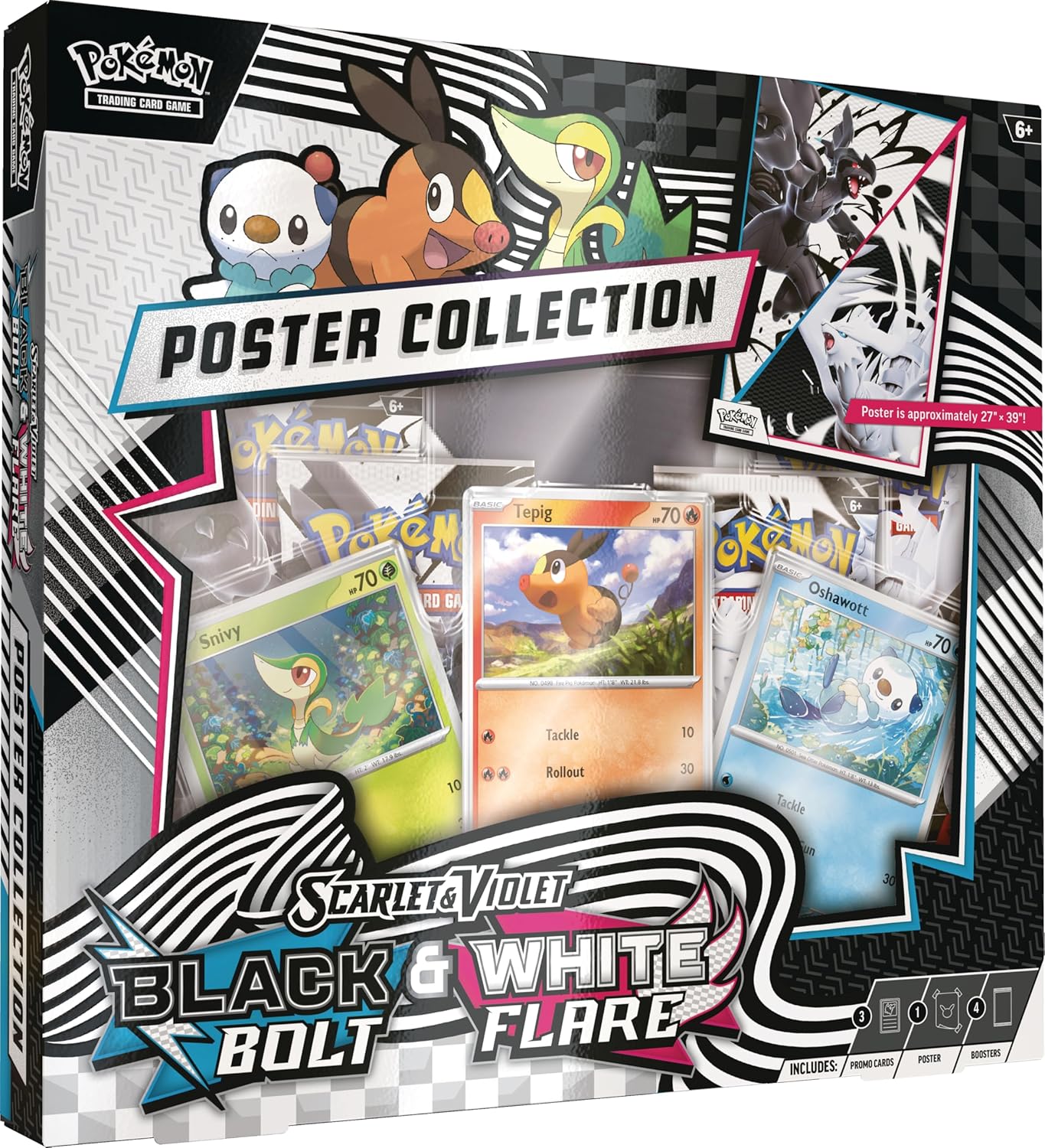 Black Bolt & White Flare Unova Poster Collection