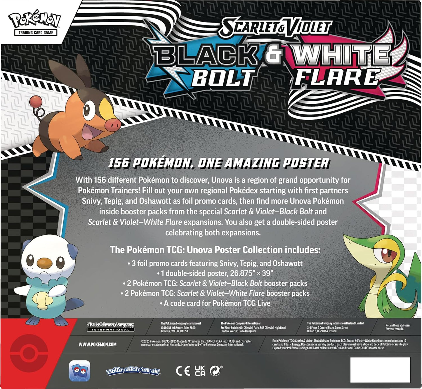 Black Bolt & White Flare Unova Poster Collection