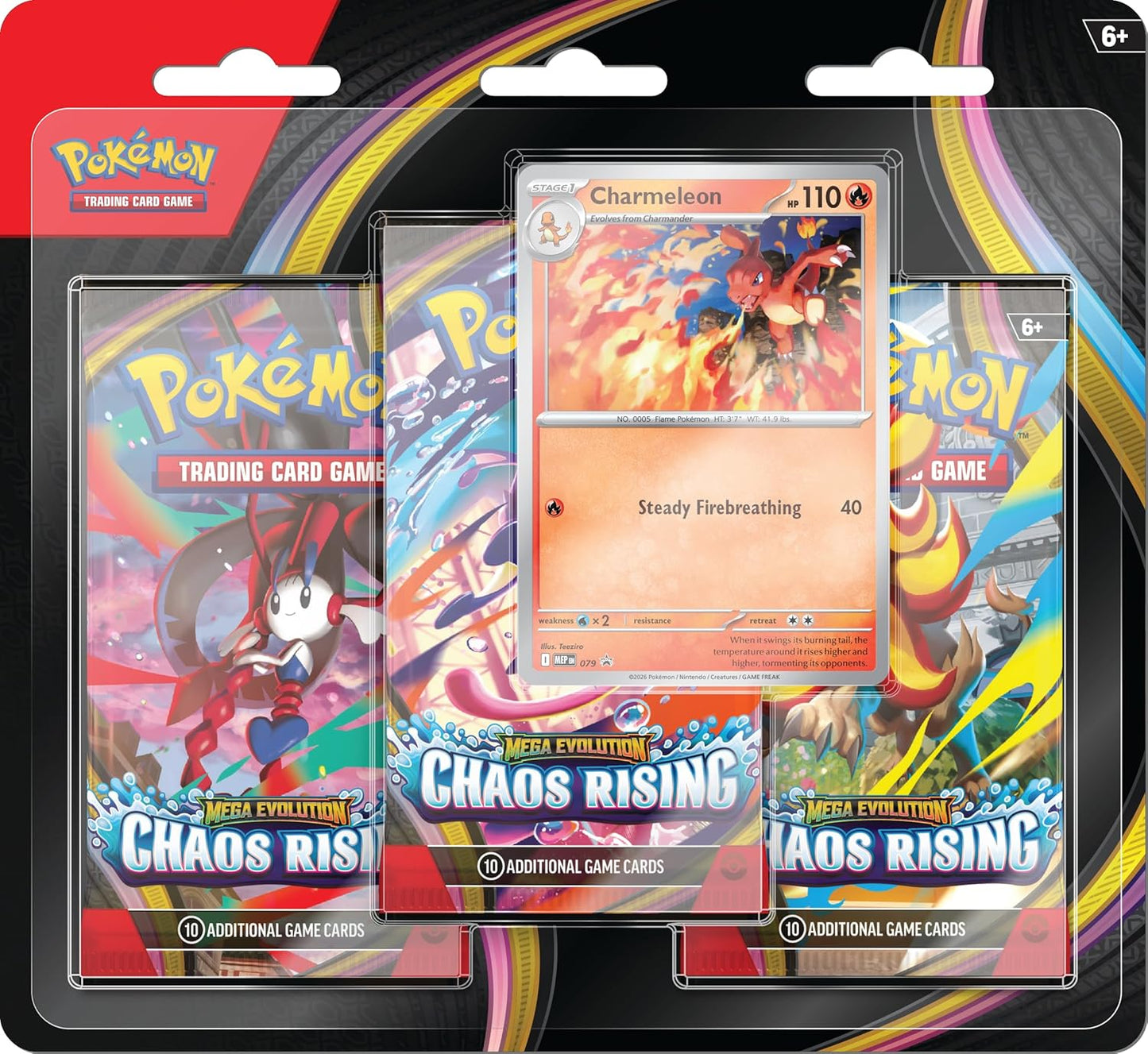 Chaos Rising Triple Pack (1 Foil Promo Card & 3 Booster Packs)