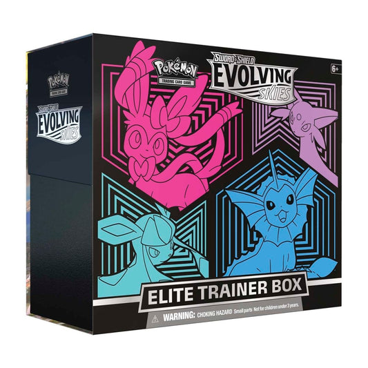 Evolving Skies: Elite Trainer Box (ETB) (Vaporeon, Espeon, Glaceon & Sylveon)
