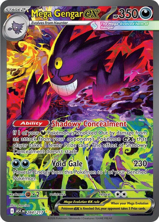 Mega Gengar ex - 284/217 - ME: Ascended Heroes (ASC) - MINT Condition