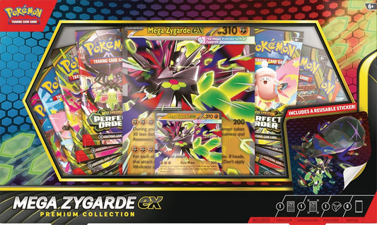 Perfect Order Mega Zygarde ex Premium Collection with 8 Booster Packs