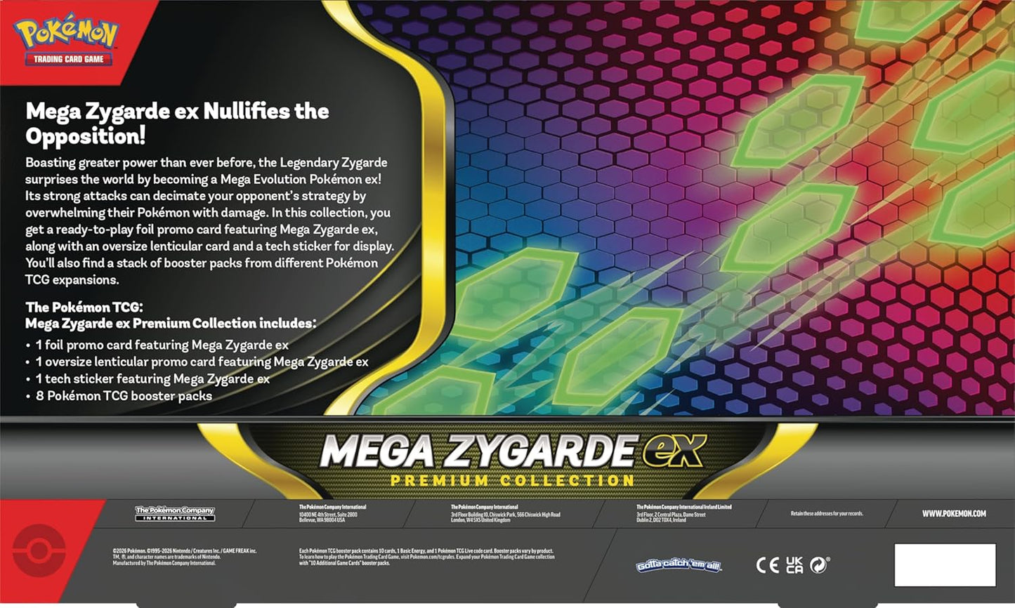 Perfect Order Mega Zygarde ex Premium Collection with 8 Booster Packs
