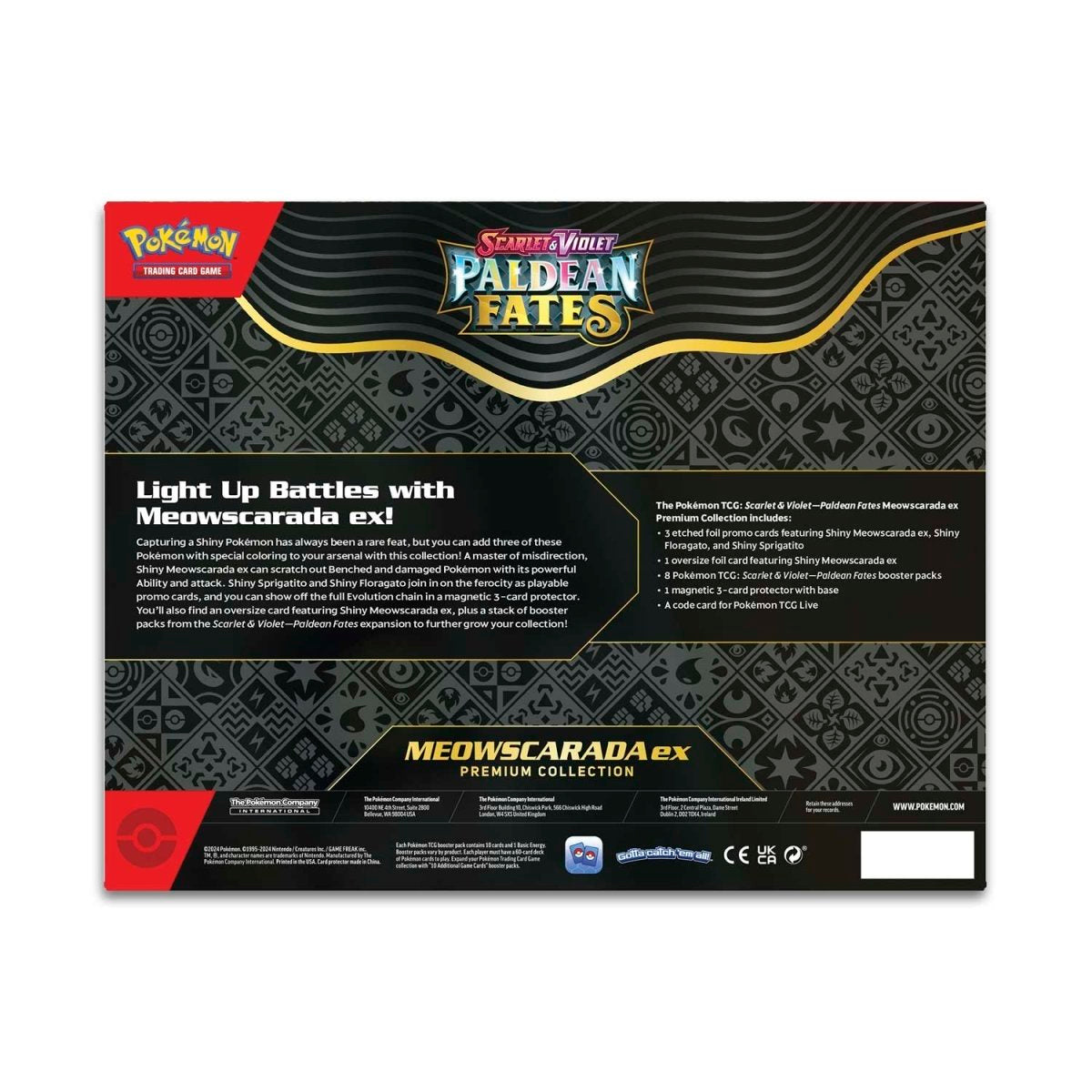 Paldean Fates Meowscarada ex Premium Collection