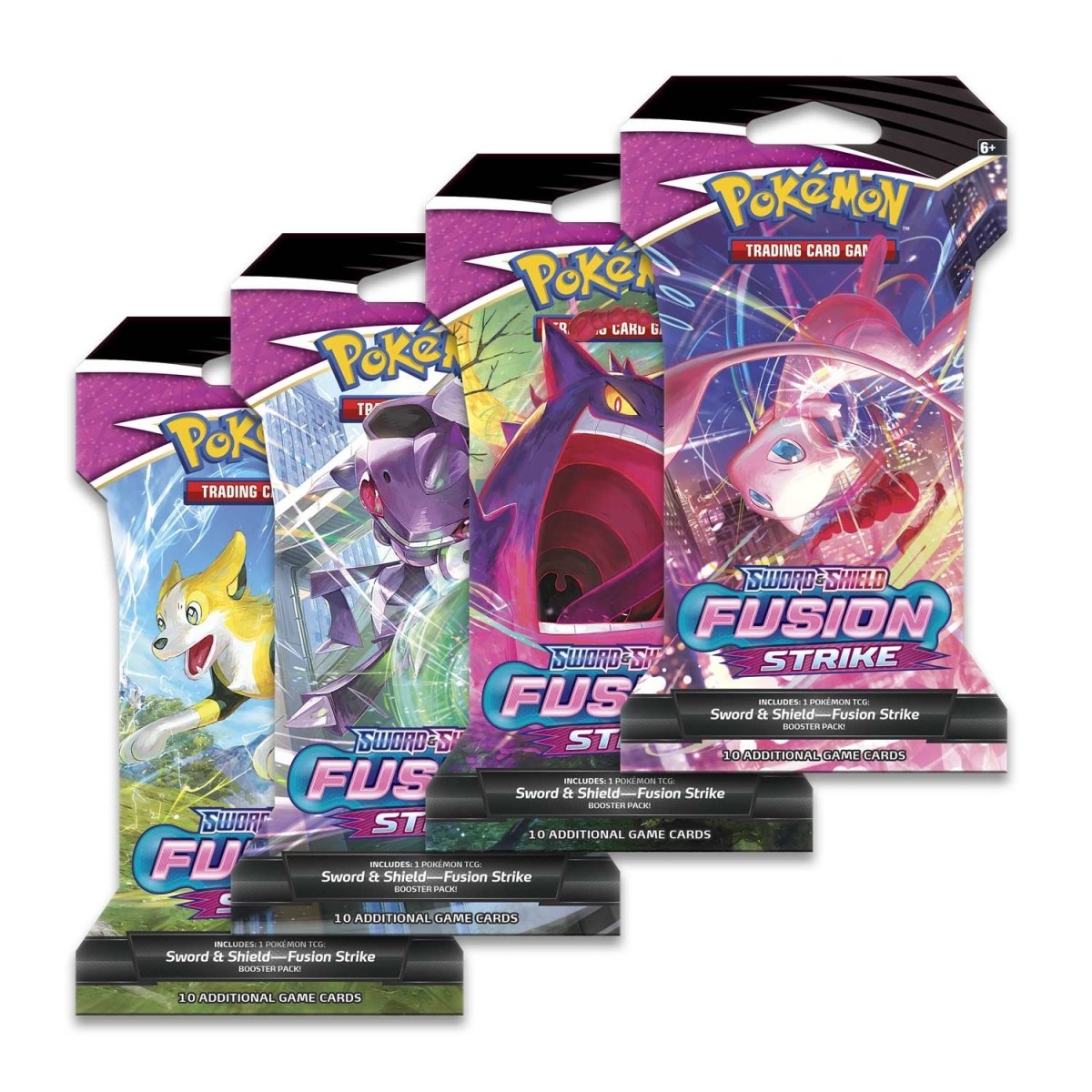 Pokémon TCG Sword & Shield-Fusion Strike Pack - 10 Cards (Lot of 4)