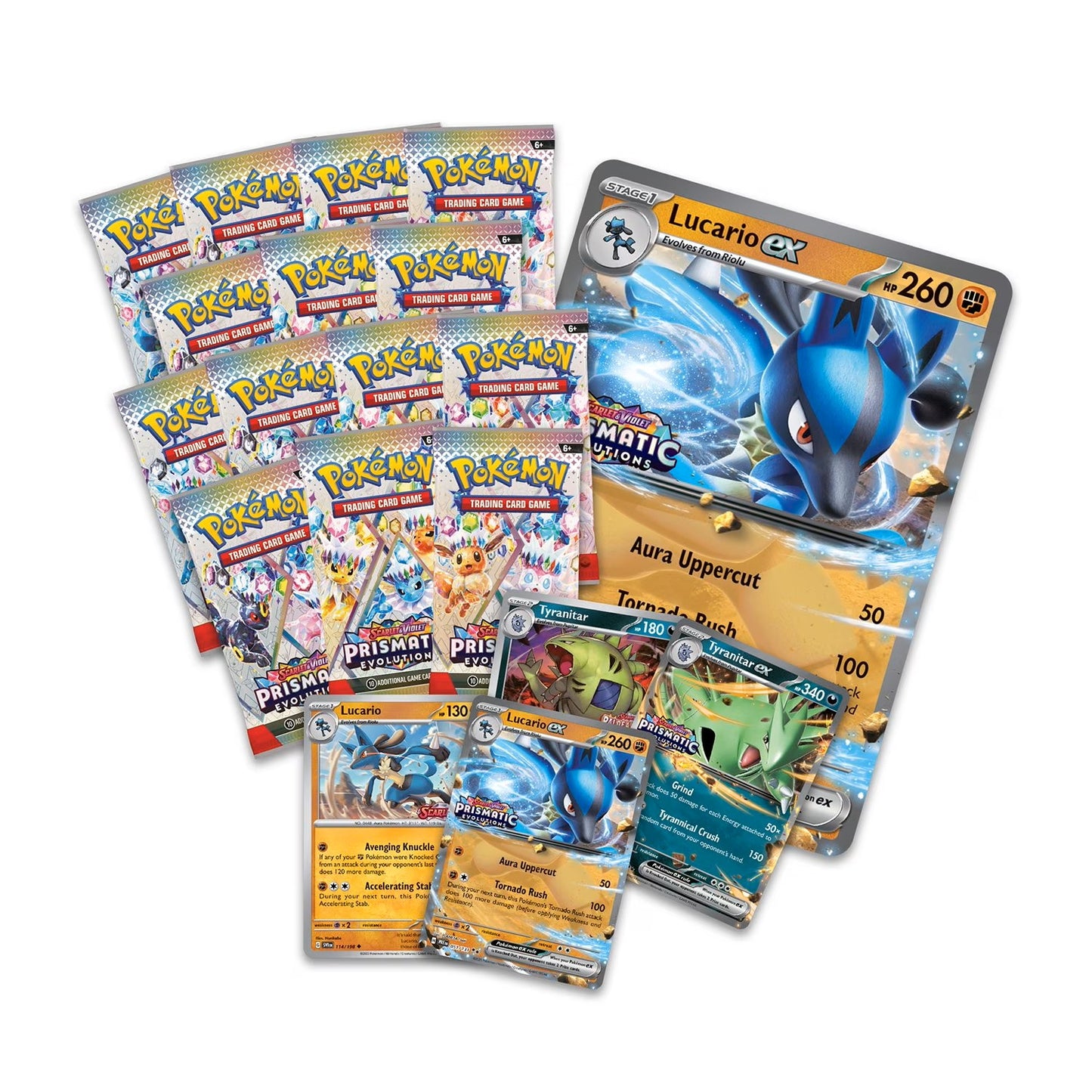 Prismatic Evolutions Lucario ex & Tyranitar ex Premium Collection