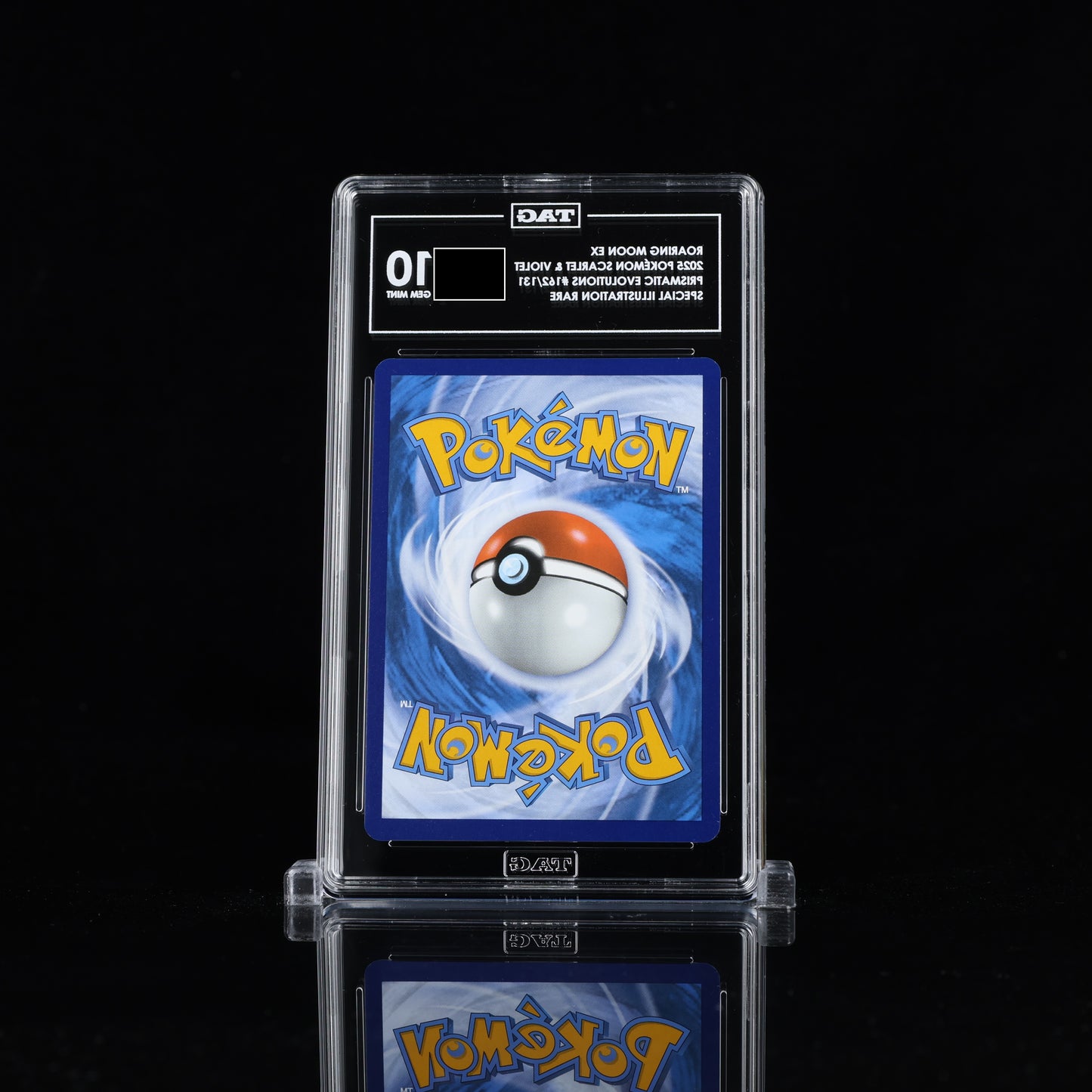 Roaring Moon EX 2025 Pokémon #162/131 Prismatic Evolutions GEM MT - TAG 10