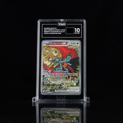Roaring Moon EX 2025 Pokémon #162/131 Prismatic Evolutions GEM MT - TAG 10