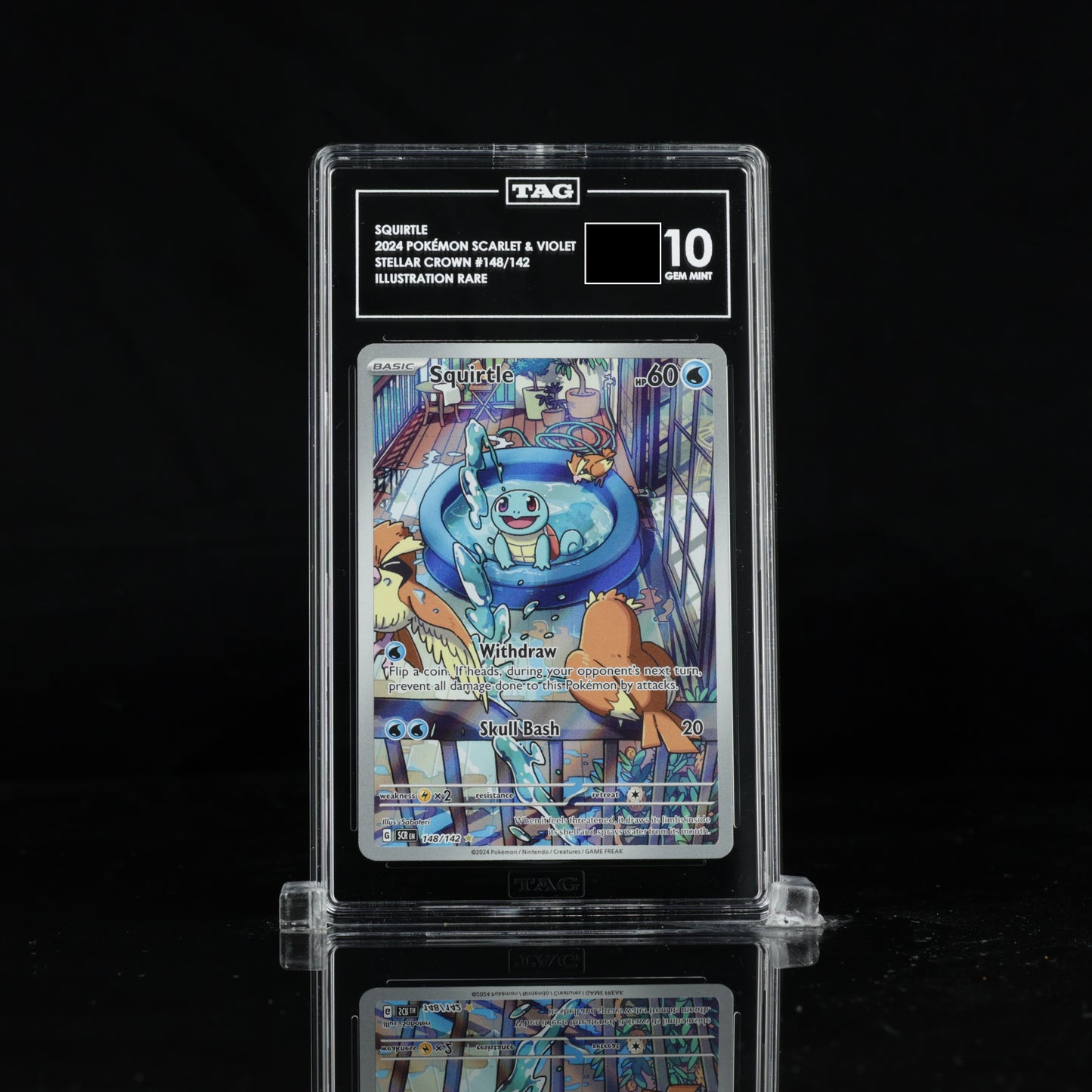 Squirtle 2024 Pokémon #148/142 Stellar Crown GEM MT - TAG 10