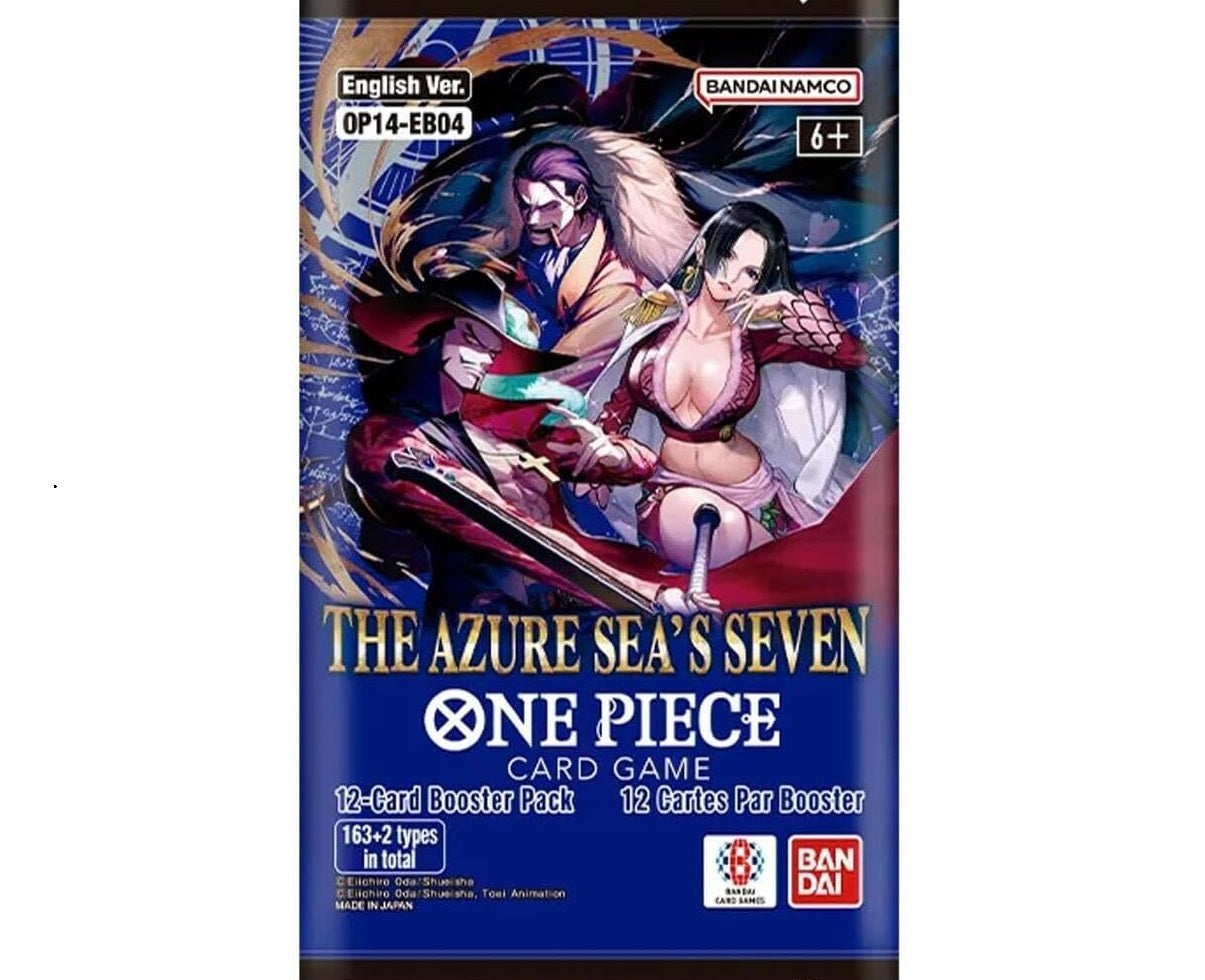 One Piece TCG: The Azure Sea's Seven Sleeved Booster Pack (OP-14) - 12 Cards