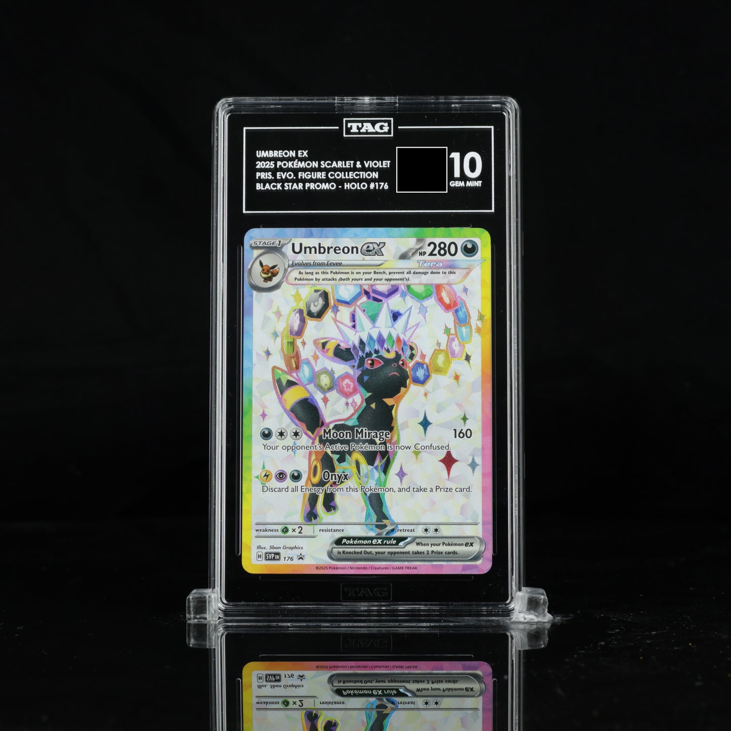 Umbreon EX 2025 Pokémon #176 Prismatic Evolutions Premium Figure Collection GEM MT - TAG 10