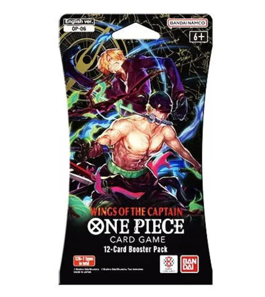 One Piece OP-06 Wings Of The Captain Blister Pack - Sleeved Booster (Lot of 5)